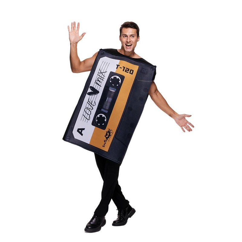 EraSpooky Adult Love Mix Tape Costume Retro 80's Cassette Tunic