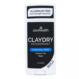 Zion Health iquidation Title: Zion Health ClayDry Bold Deodorant Stick - Charcoal Mint