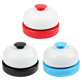 Set of 3 Reception Bell, Table Bell, Hotel Reception Table Bell, Table Service Bell, Training Bells for Pets, Stainless Steel Table Bell, for Hotel Bars Restaurant Kitchen School Reception Area