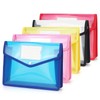 Simpolor Pack of 5 Document Wallets A4/A5, Plastic Envelope Folder,