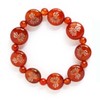 "Lotus Hua" Amulet Bracelet with Germanium (Red)