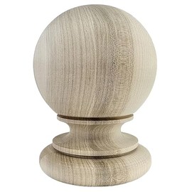 Highland Manor Wood Products Kline Ball Maple Wood Finial - 5 1/2" Tall x 4 1/16" Wide - Unfinished Wooden Finials for Indoor Use - Perfect for Staircases or Bed Posts (1 Finial) (Maple)