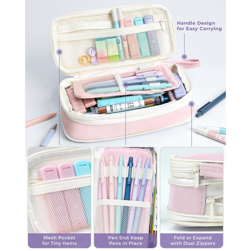Four Candies 36PCS Aesthetic School Supplies, Mechanical Pencils 0.5mm, 0.7mm,