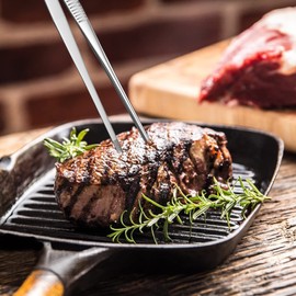 Newaner Kitchen Tweezers 30 cm, Barbecue Tweezers Made of Stainless Steel, Kitchen Tweezers Can be Used as Roasting Tongs, Meat Tongs, Cooking Tongs, Perfect for Chefs, Family Celebrations, Culinary