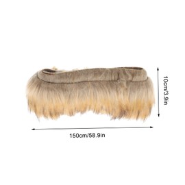 DOITOOL Faux Fur Strip for DIY Crafts Wide for Gnome Beard Costume Making and Home Decor Soft Fabric for Unique Handicrafts and Decorations