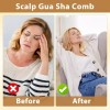 HX YueGouGUHI 로크 빗 2팩 나무 마사지 두피 구아샤 브러시