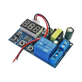 1 Channel Relay Module, AC 220V Trigger Delay Cycle Time Relay Switch Control Module Adjustable with LED Display and 2-Pin Cable