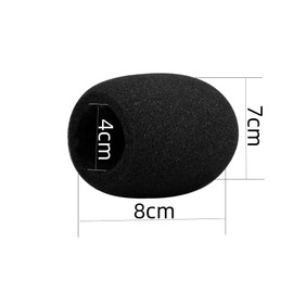 Changyeah Pack of 6 Microphone Windscreen Black Pop Protection Headphones Microphone Foam Spit Protection Windscreen for Stage Performance Meetings, Stage Performance and Meetings, Black
