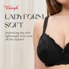 Triumph Womens Ladyform Soft W X Minimizer Bra, Black, 34D