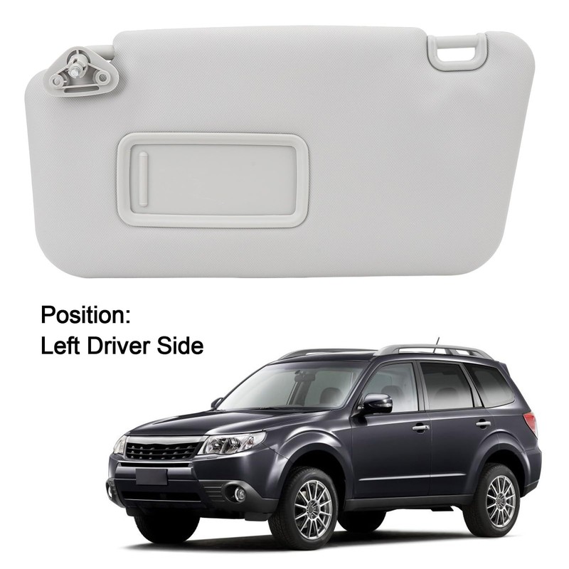 2009-2013 Left Driver Side Sun Visor Gray Interior Sunshade Visor