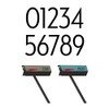 modbox USA Modern Mailbox Numbers, Custom Cut to Order, Set of 2 (Black)
