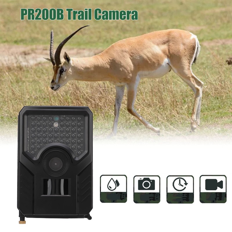 PR200B Trail Hunting Camera Waterproof IP56 Infrared 12MP 1080P Wildlife