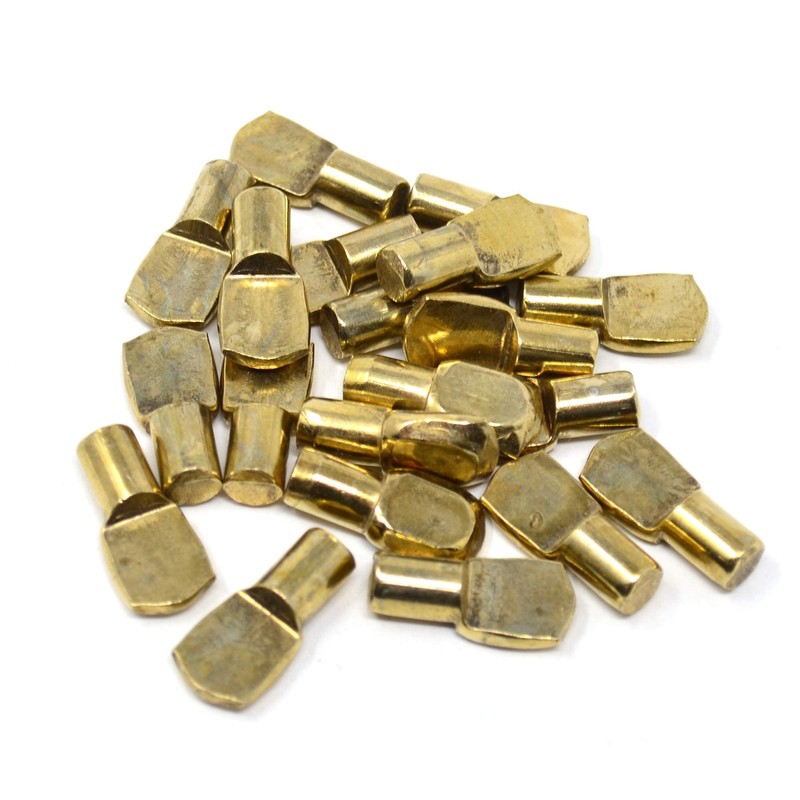 Design61 20 x 7mm Shelf Brackets for Shelves Steel Brass