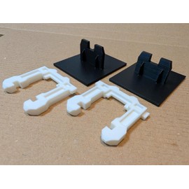 Soft Close Drawer Clips for Cooke & Lewis - 4 Piece Repair Kit - Fits B&Q IT Kitchens MFI - 2X Black Cover Clips & 2X White Front Clips - Fix Drawer Front