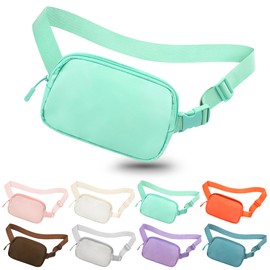 jealkip Fanny Pack Crossbody Bag for Women and Men, Belt Bag for Hiking Bum Bag with Adjustable Strap,Casual Cell Phone Pouch?Waist pack for Running Workout Sports Travel Light Green