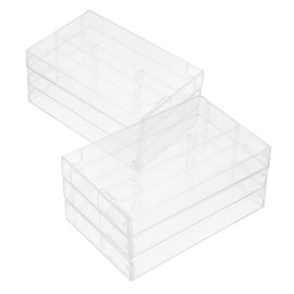 Operitacx 1set High Transparency Cassette Tape Storage Holders Stylish Clear Audio Cassette Boxes for Retro Car and Office Organization Chic Minimalist Design for Neat Storage 6pcs