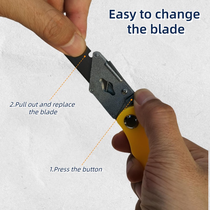 8-Pack Folding Utility Knife Box Cutter Folding with Extra 40