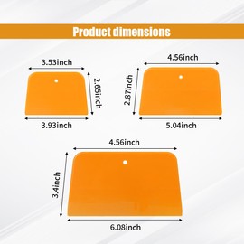 Car Body Filler Spreaders, 4, 5, & 6 Inch Automotive Body Fillers Reusable Hard Plastic Spreaders, for Applying Fillers, Putties, Glazes, Caulks and Paint (24PCS)