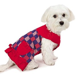 ZACK & ZOEY PATRIOTIC POOCH PATCHWORK SPF 40 DRESS