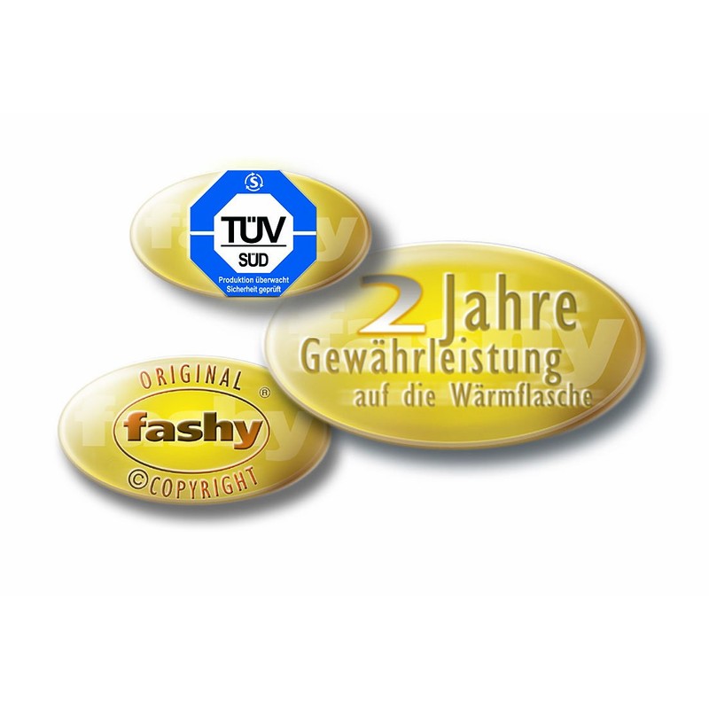 Fashy 6437 21 2007 Wärmflasche Karo-Halblamelle, 2 Liter, anthrazit