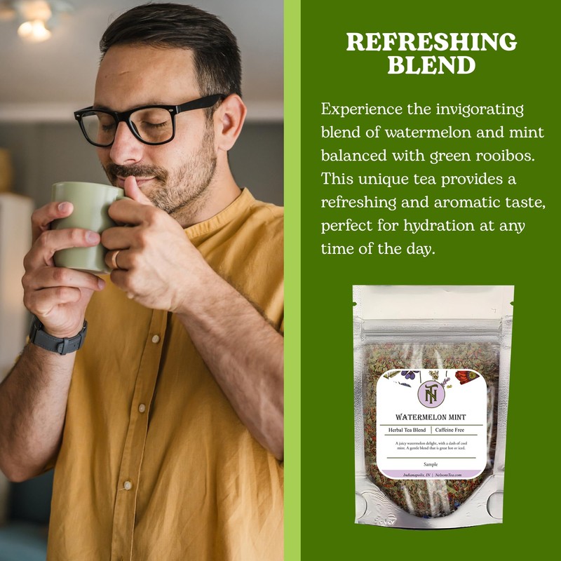Nelson's Tea Watermelon Mint Tea Loose Leaf - Green Rooibos
