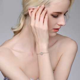 BriLove Gifts for Mom Women 925 Sterling Silver Endless Love Vintage Irish Celtic Knot Link Bracelet for Mothers Day/Valentines Day/Birthday/Christmas/Anniversary