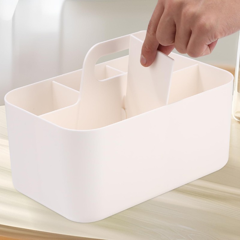 Azyvum Multi-purpose basket organiser, portable stackable plastic basket with handle,