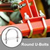 PATIKIL Round U-Bolts, 2 Pcs 1.5"(38mm) Inner Width 58mm Length