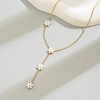 foyjoey 18K Gold Plated Lariat Necklace for Women Dainty Y