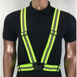 MJK Essentials Unisex Ultra-Reflective Safety Vest – Adjustable, High-Visibility Gear for Night Running & Outdoor Safety