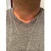 Vintage Solid 925 Sterling Silver Rounded Box Chain 2mm Necklace