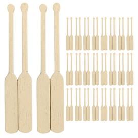 FAVOMOTO 24 Pairs Mini Wooden Paddle, Miniature Beach Boat Paddle Model Canoe Oar Micro Landscape Decor Figurine Ornament for Dollhouse DIY Sandbox Beach Side Scenes