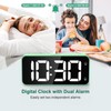 HERMIC Digital Alarm Clock Bedside Mains Powered Large Digital Led