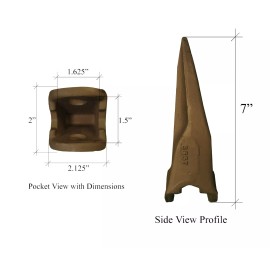 Quality Aftermarket 3 - Fits New Holland/Ford Style, Tiger Rock Bucket Teeth - 555T, 366330T