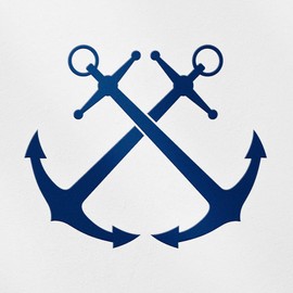 Transparent Decal Stickers of Crossed Anchor (Navy Blue) Premium Waterproof Vinyl Decal Stickers for Laptop Phone Accessory Helmet Car Window Mug Tuber Cup Door Wall Decoration ANDSKUS0g5432AB090622
