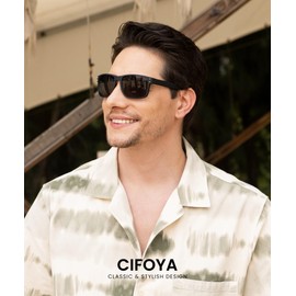 CIFOYA Sunglasses-for-Men Polarized Mens Sunglasses: Classic Sun Glasses with UV400 Protection for Driving Golf Fishing