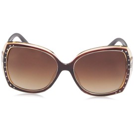 SOUTHPOLE Women's 1021SP Oversized Rhinestone UV400 Protective Butterfly Sunglasses-Cool Gifts for Her, 60mm, Brown Crystal, 60 mm