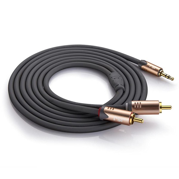 3.5 mm sutereominipuragu to 2RCA (Red/White) Convert Cable Gold Plated