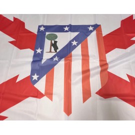 Gemelolandia Flag 90 x 150 cm with Burgundy Cross and Football Crest 1947