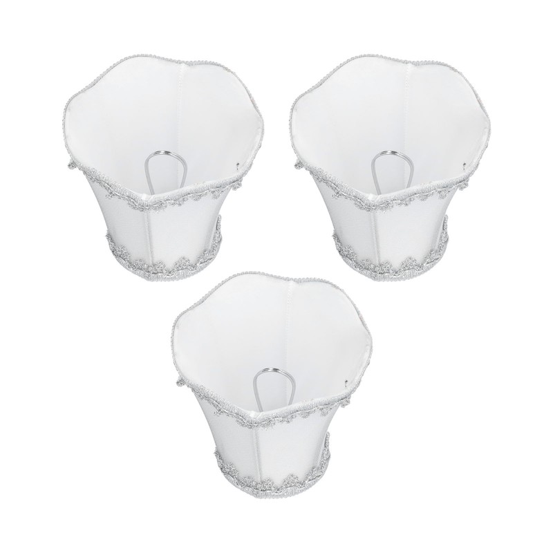 3Pcs Modern Lamp Shades E14 Candle Chandelier Lampshade Clip On