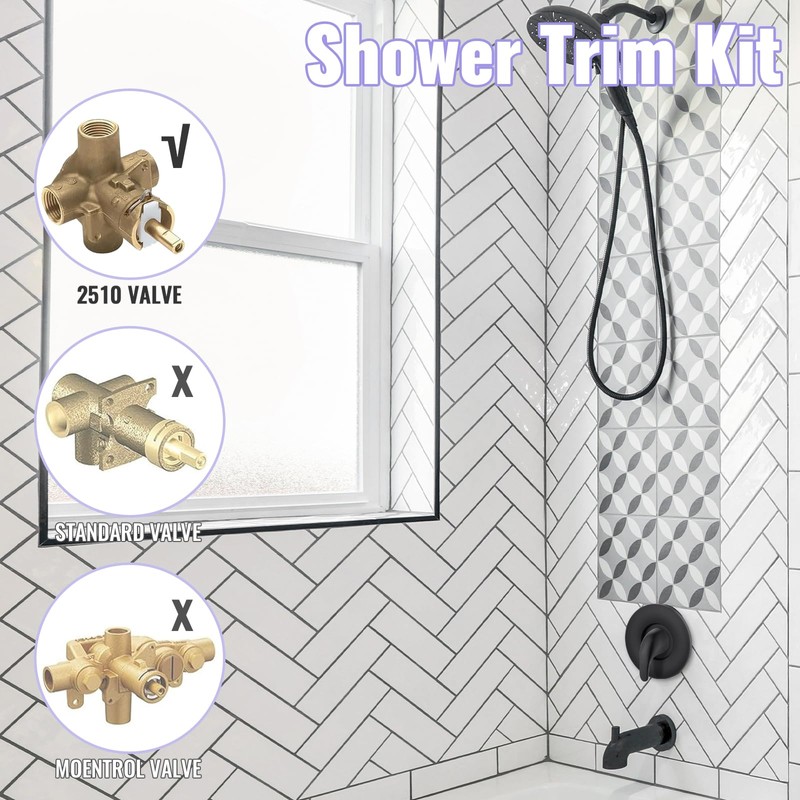 Shower Trim Kit for Moen Posi Temp Valve Replacement, Pressure