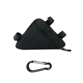 MUEEAD 1 Bicycle Triangle Bag with 1 Mountaineering Buckle, Waterproof Triangle Bag, and Storage Phone Triangle Bag
