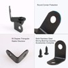 sourcing map 12pcs Angle Bracket Metal 12x12mm Black Corner Brace