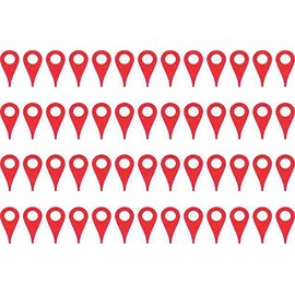 StickerTalk Map Pointer Vinyl Stickers, 1 Sheet of 52 Stickers, 0.25 inch by 0.5 inch Each