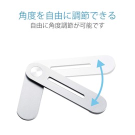 Elecom P-DSMARMDSV Smartphone Stand Arm Type Display Stand, Magnetic, Compatible with 4 to 6 Inches, Silver