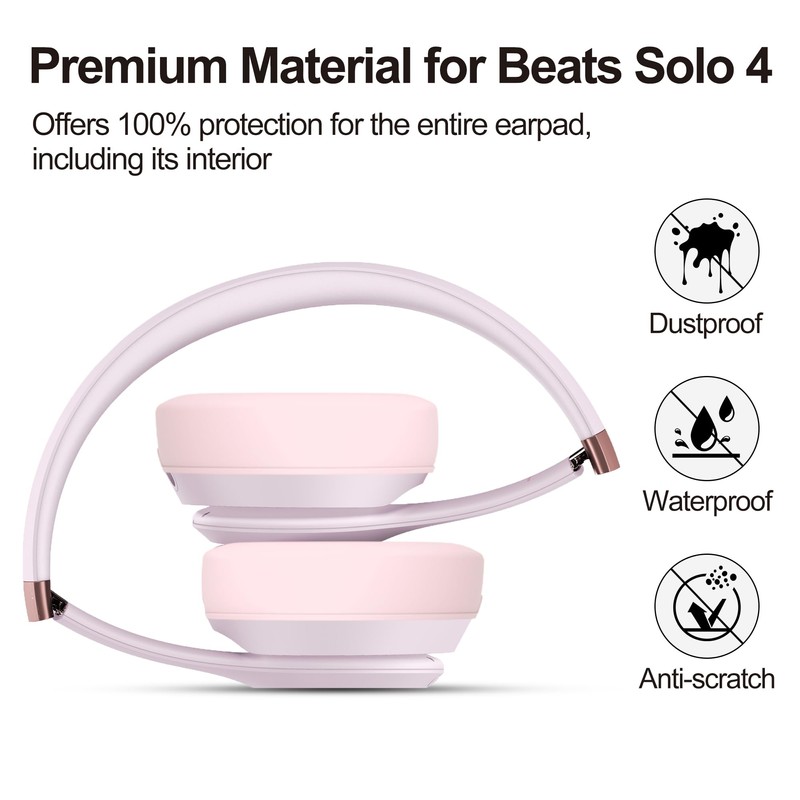 Silicone Case Compatible with Beats Solo 4, Ear Pads Cover