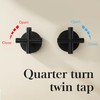 Decaura Shower Mixer Taps 1/4 Turn Twin Tap Cross Handles