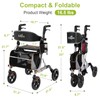 Rollator Walkers for Seniors with Seat, Foldable Walkers for Seniors,