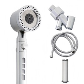 Wallona High Pressure Filter Shower Head, Handheld Silver Shower Head