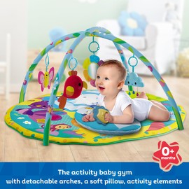 Kids Hits Zoo Friends Activity Gym: Interactive Play Mat for Babies 0+ - Engaging Animal Theme, Soft Textures, and Stimulating Activities for Early Development